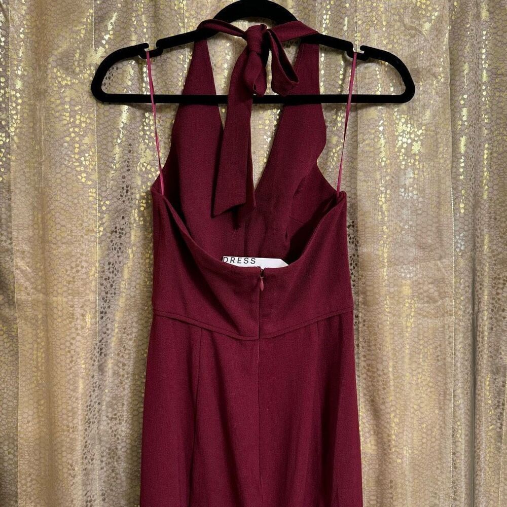 Dress The Population Shiloh Dark Magenta Halter Maxi Dress XS NWT - Picture 3 of 14